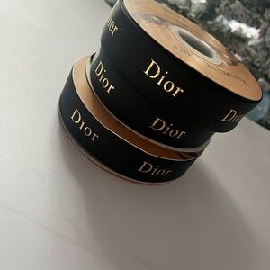 Dior Black Ribbon with Gold Logo
